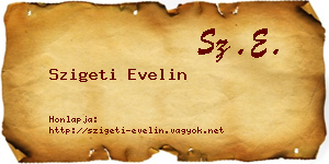 Szigeti Evelin névjegykártya